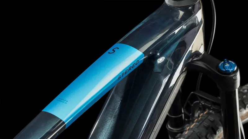 Cube Stereo Hybrid 140 HPC SLX 750 Electric Mountain Bike Liquid Blue-1