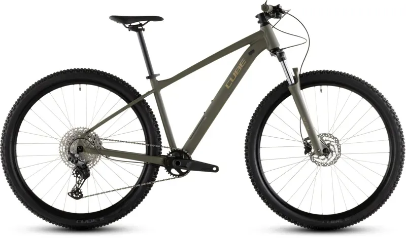 Cube Aim SLX Hardtail Mountain Bike 2026 Dusty Olive/Gold