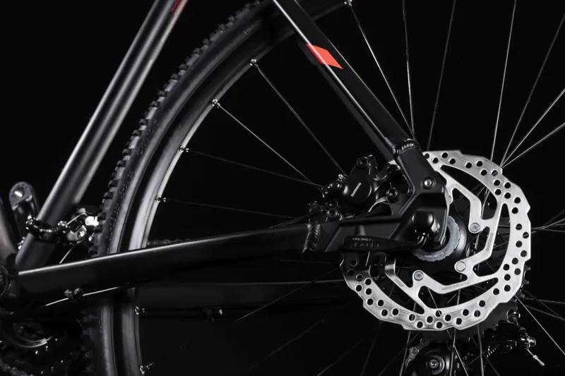 Cube Nature Pro Trapeze Womens Hybrid Bike 2019 Black/Red-1