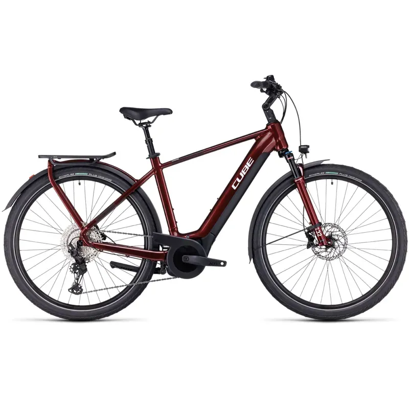 Cube Touring Hybrid EXC 625 Electric Bike Red/White