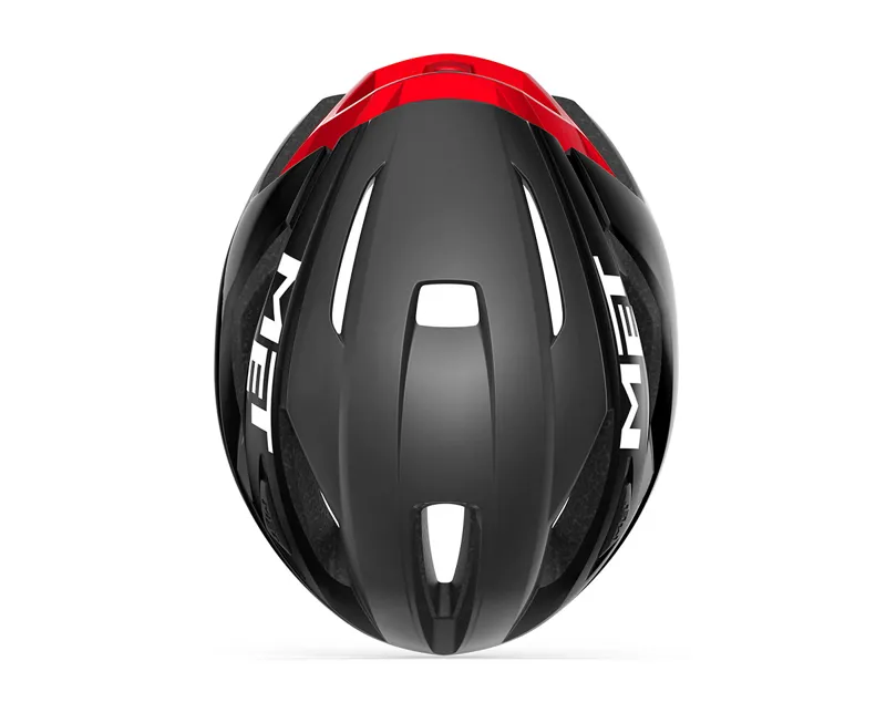 MET Strale Aero Road Cycling Helmet Black/Metallic Red-3