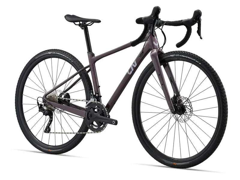 Liv Devote 1 Womens Gravel Bike Charcoal Plum-1