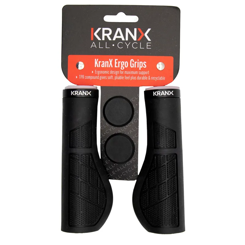 Kranx Ergo Lock-on Handlebar Grips Black