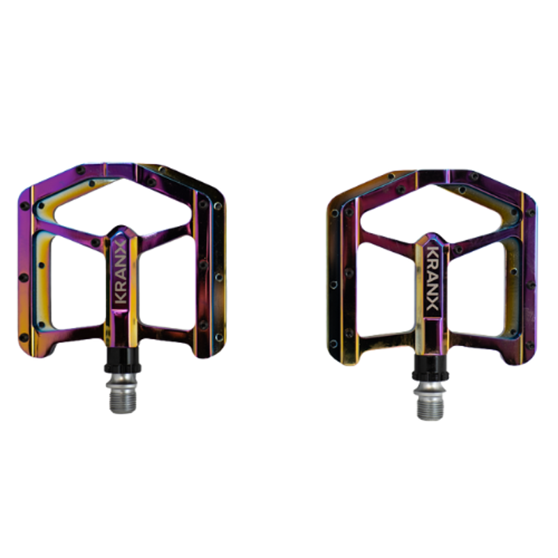 Kranx Trail Luxe Alloy Platform Pedals Oil Slick-1