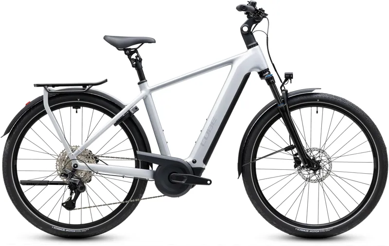 Cube Kathmandu Hybrid One 800 Crossbar Electric Bike Silverstar