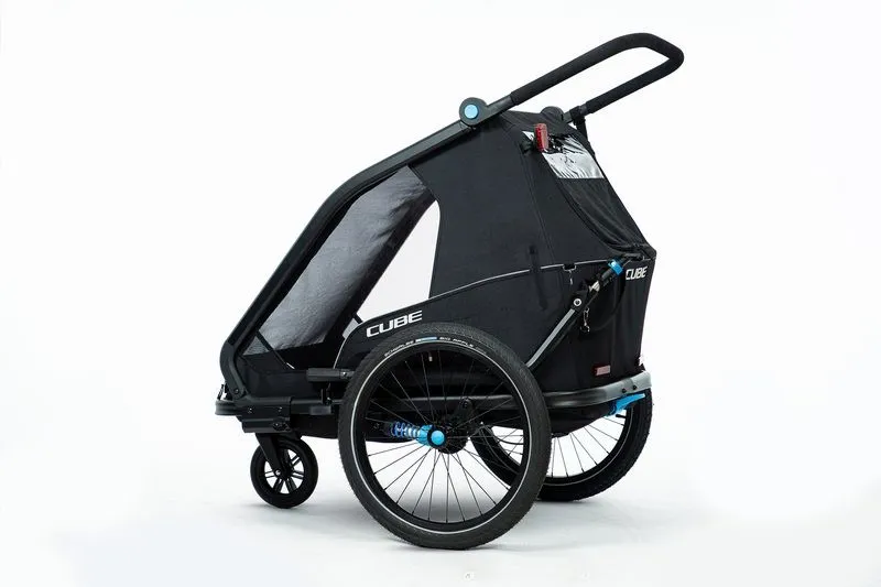 Cube Kids Trailer Double Cmpt Black-6