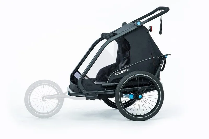 Cube Kids Trailer Double Cmpt Black-2