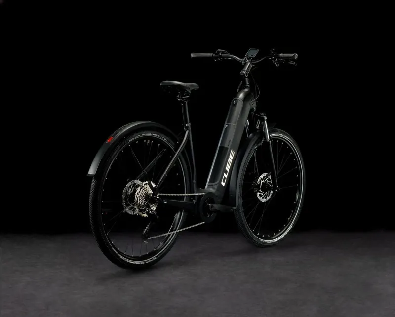 Cube Nuride Hybrid Pro 625 AllRoad Electric Hybrid Bike Black/Metal-1