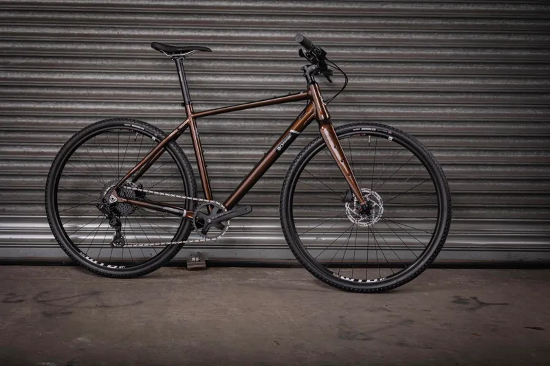 Orange Speedwork Flatbar Gravel Hybrid Bike Deep Bronze-2