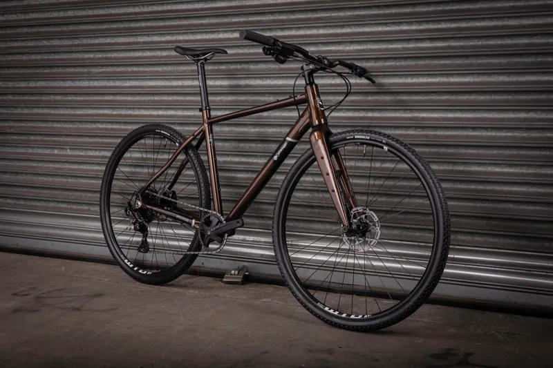Orange Speedwork Flatbar Gravel Hybrid Bike Deep Bronze-3