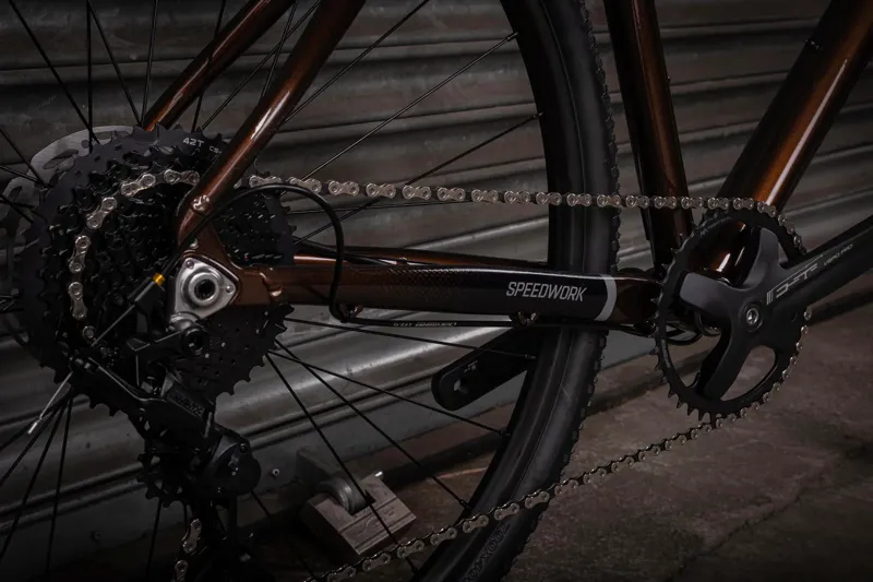 Orange Speedwork Flatbar Gravel Hybrid Bike Deep Bronze-6