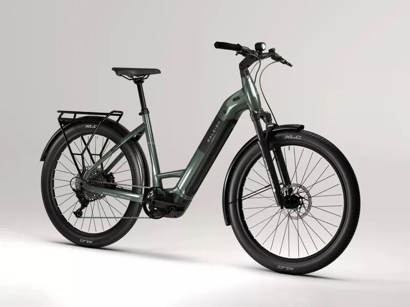 Raleigh Novus Plus Lowstep Olive Gloss Electric Bike-1