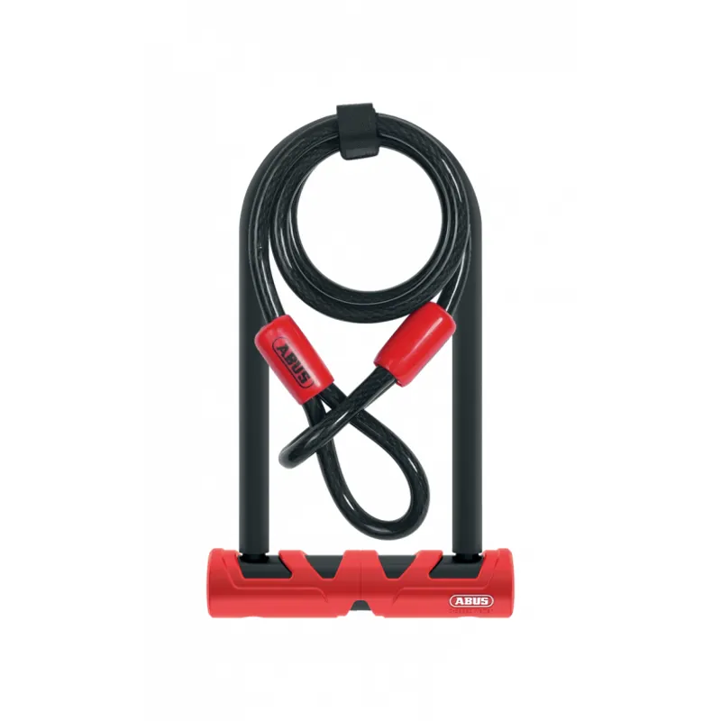 Abus Ultimate 420 D Lock and Cable Black/Red - 230mm - Gold
