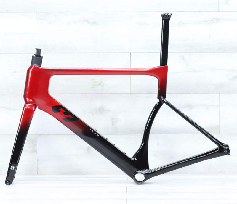 3T Strada 2x Carbon Road Frameset Red/Black-1