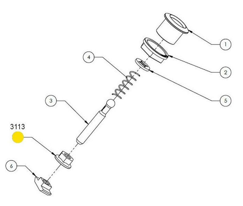 Cube Battery Cover Push Button Locking Nut M6 -1