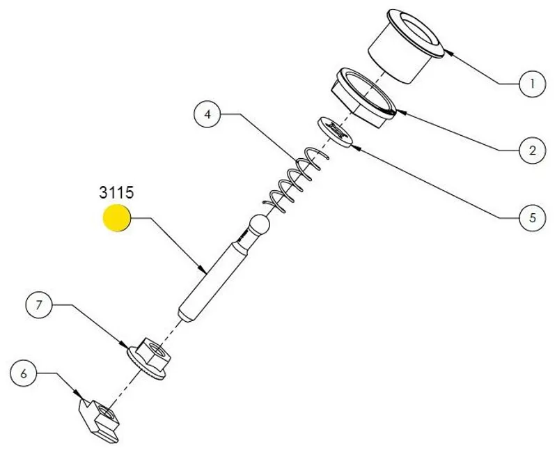 Cube Battery Cover Push Button Bolt M6 
