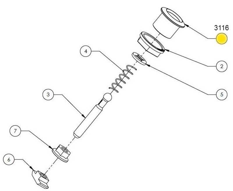 Cube Battery Cover Push Button 22mm -1