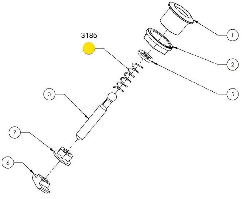 Cube Battery Cover Push Button Spring 