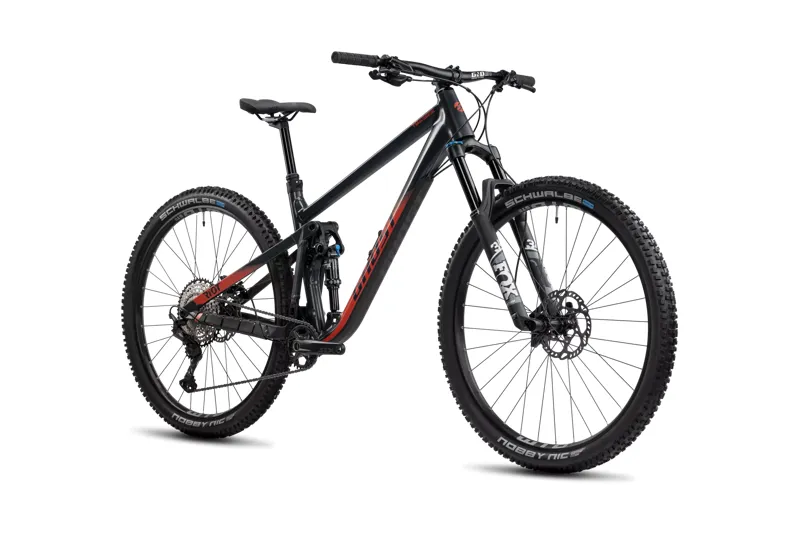 Ghost Riot Trail AL 140 Essential Full Suspension Mountain Bike Dark Grey/Red-1