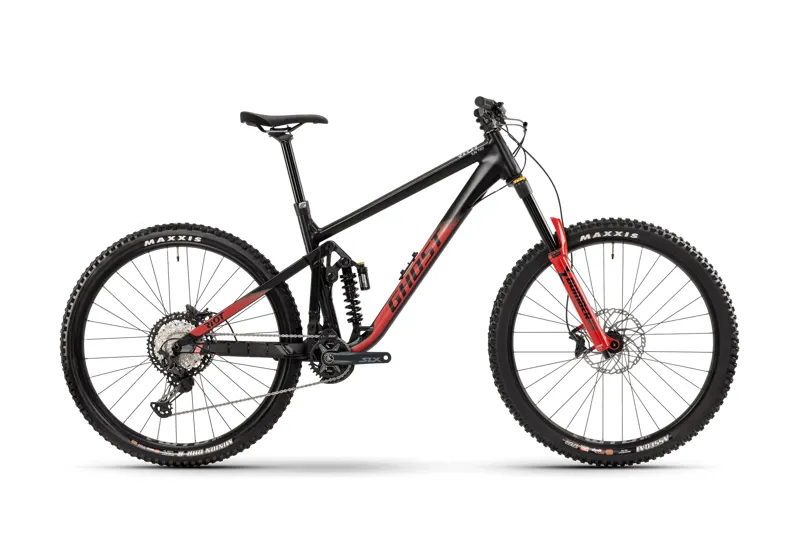 Ghost Riot EN 170 Pro Full Suspension Enduro Mountain Bike Matte Black/Red