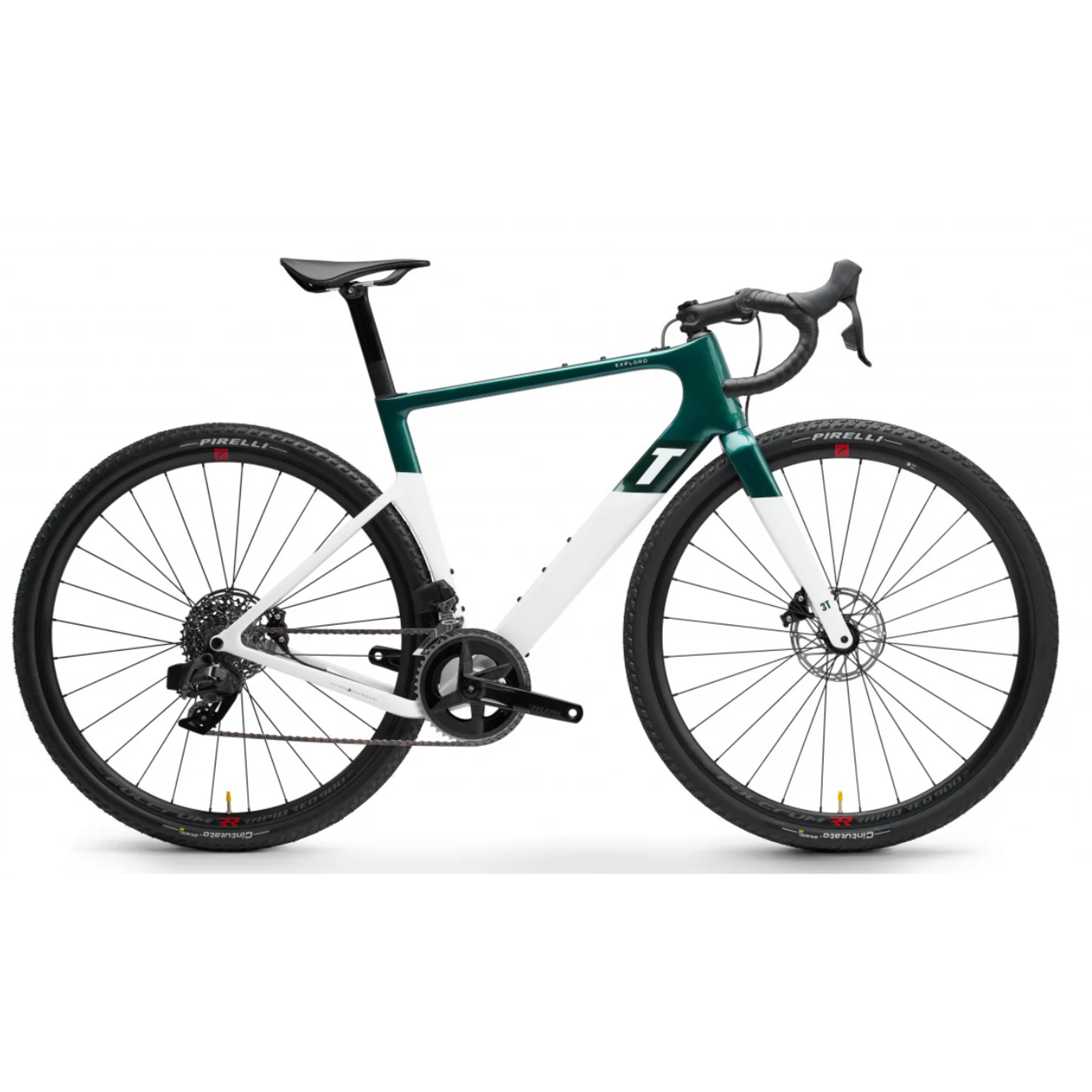 3T Exploro Racemax Rival AXS 2x12 Gravel Bike Emerald/White