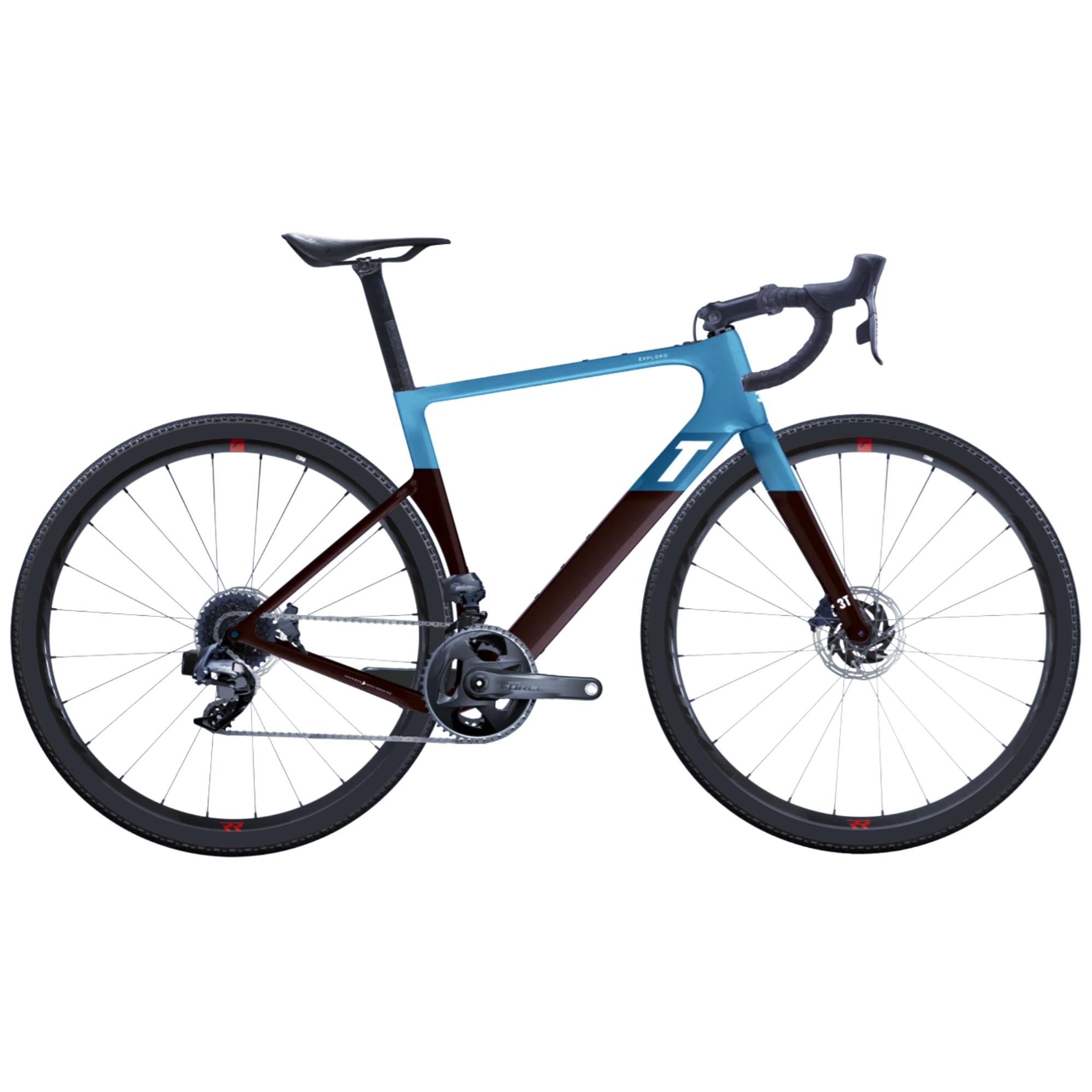 3T Exploro Racemax Force AXS 2x12 Gravel Adventure Bike Blue/Brow