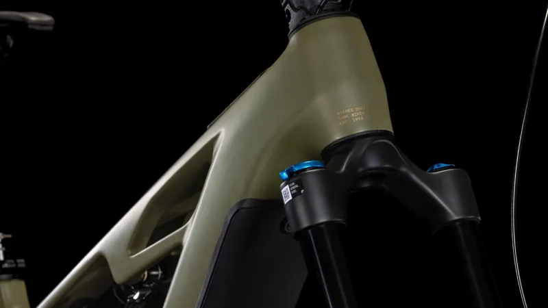 Cube Stereo Hybrid One77 HPC TM Electric Mountain Bike 2025 Dusty Olive/Gold-1