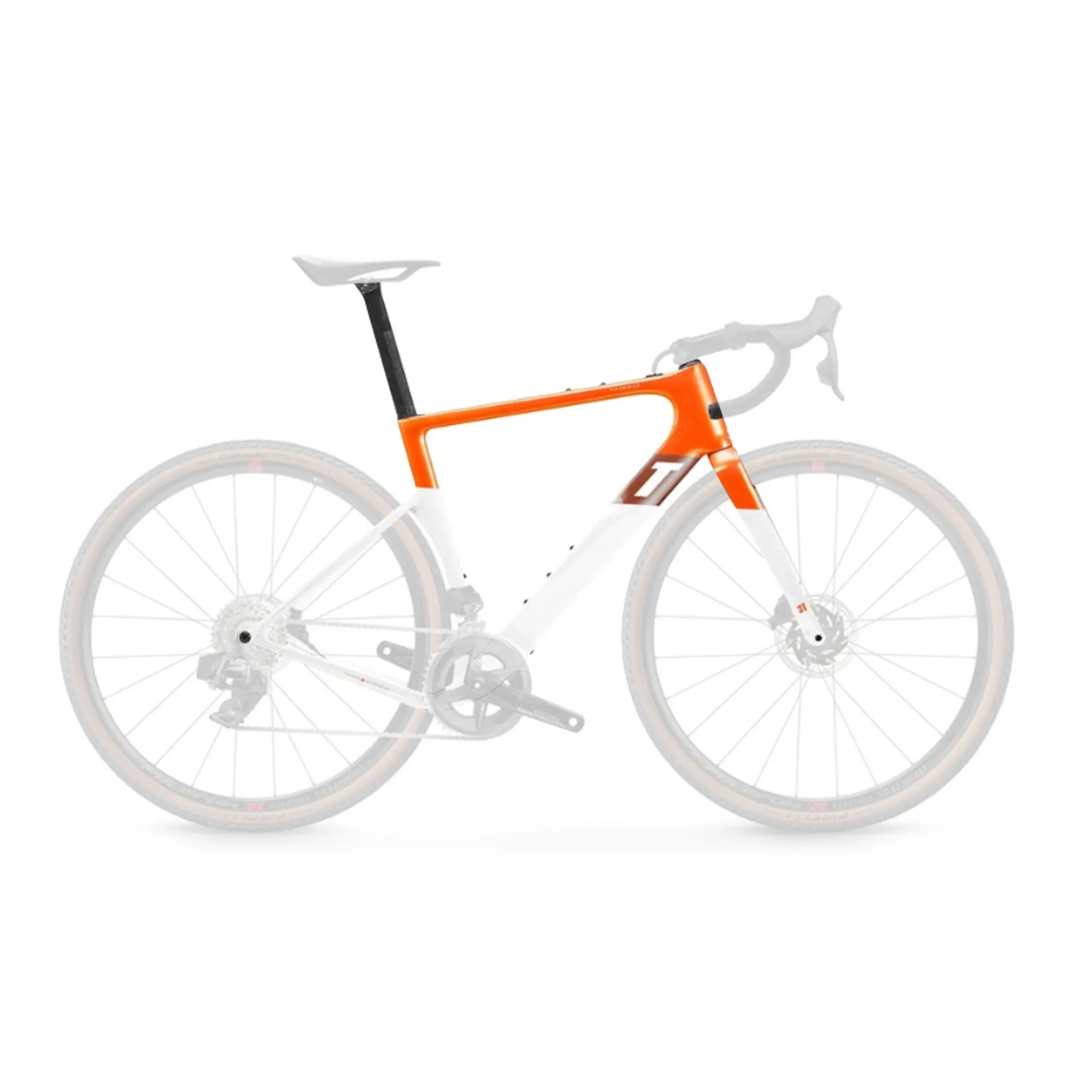 3T Exploro Racemax Italia Carbon Gravel Frameset Orange/White