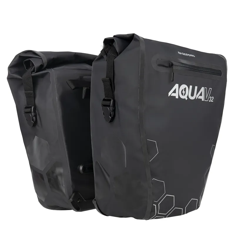 Oxford Aqua V 32 Litre Double Pannier Bag Black-1