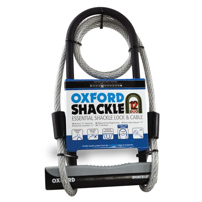 Oxford Shackle 12 Duo D-Lock And Cable