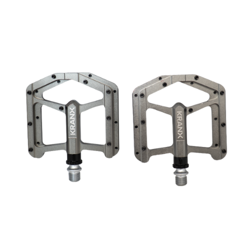 Kranx Trail Luxe Alloy Platform Pedals Grey-1