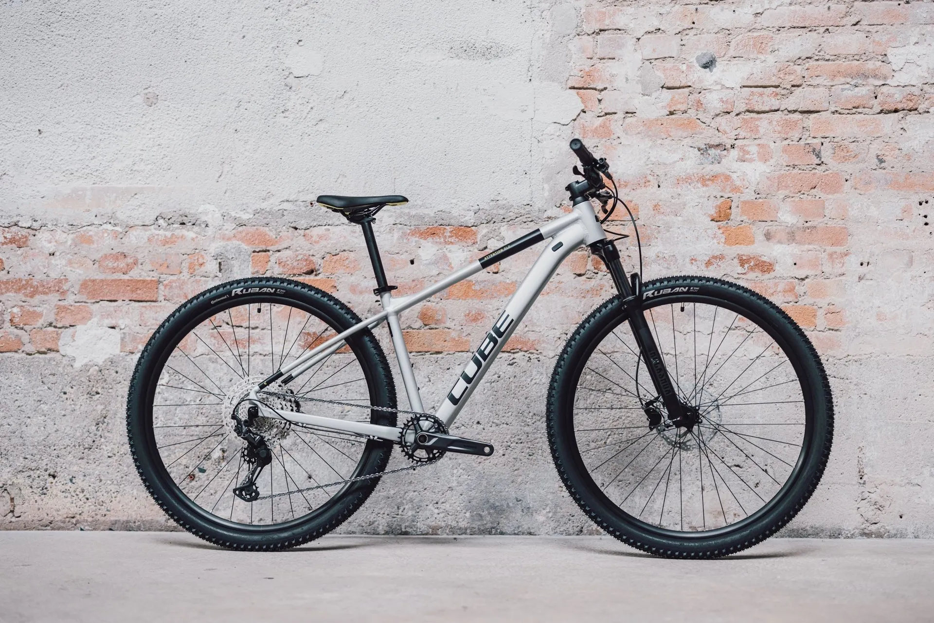 Cube Attention SLX Hardtail Mountain Bike Silver Grey/Lime