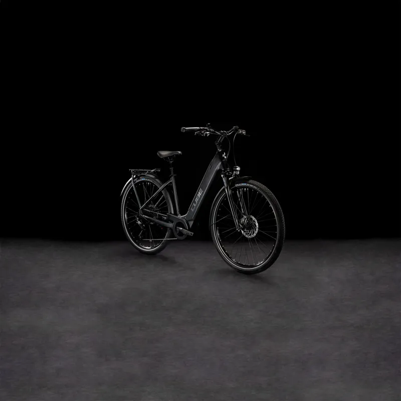 Cube Touring Hybrid Pro 625 Easy Entry Electric Bike 2024 Black/Metal-1