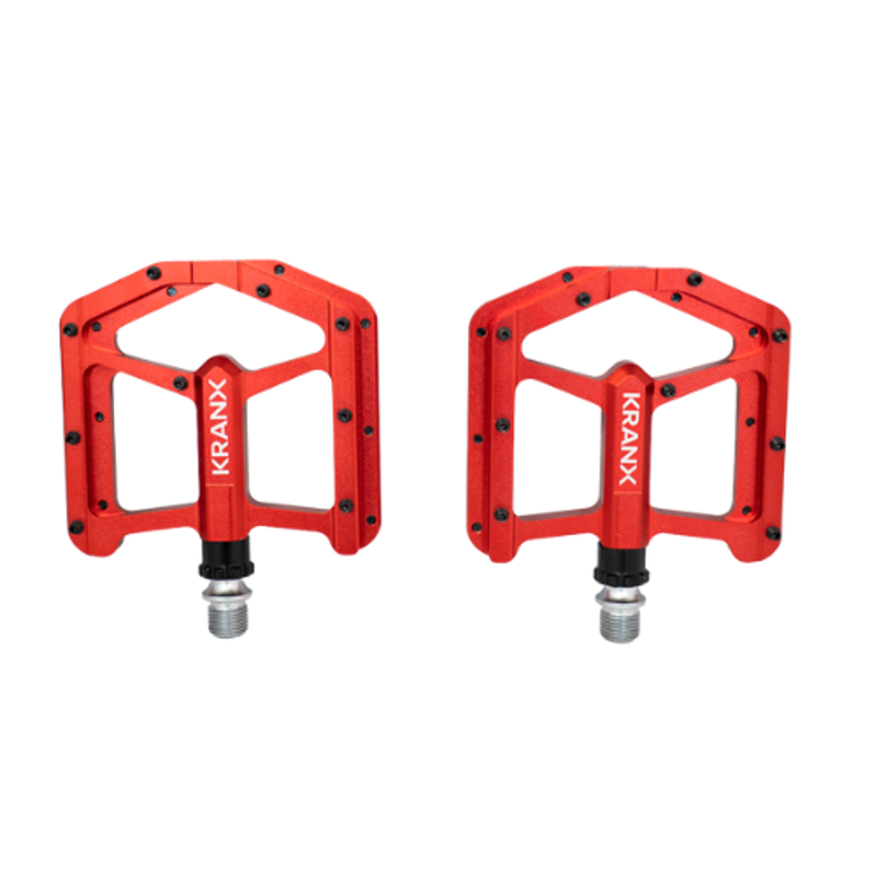 Kranx Trail Luxe Alloy Platform Pedals Red-1