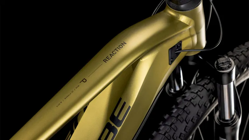 Cube Reaction Hybrid Performance 625 Electric Mountain Bike 2025 Golden Lime-1