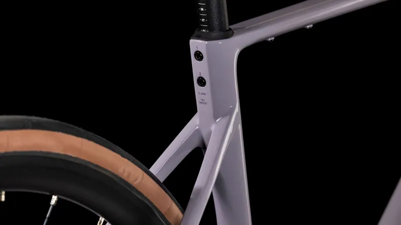 Cube Attain C:62 Race Road Bike 2025 Plum Grey/Brink-5