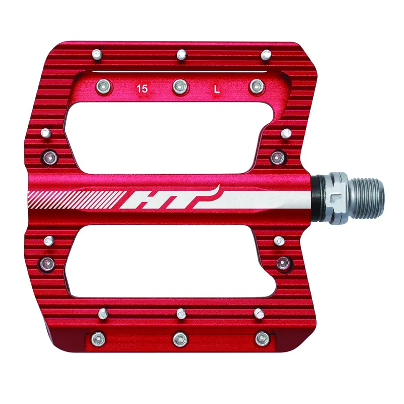 HT ANS-01 Alloy Platform Mountain Bike Pedals Red