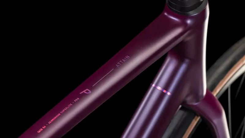 Cube Attain Pro Road Bike 2025 Hyper Purple/Helio-4