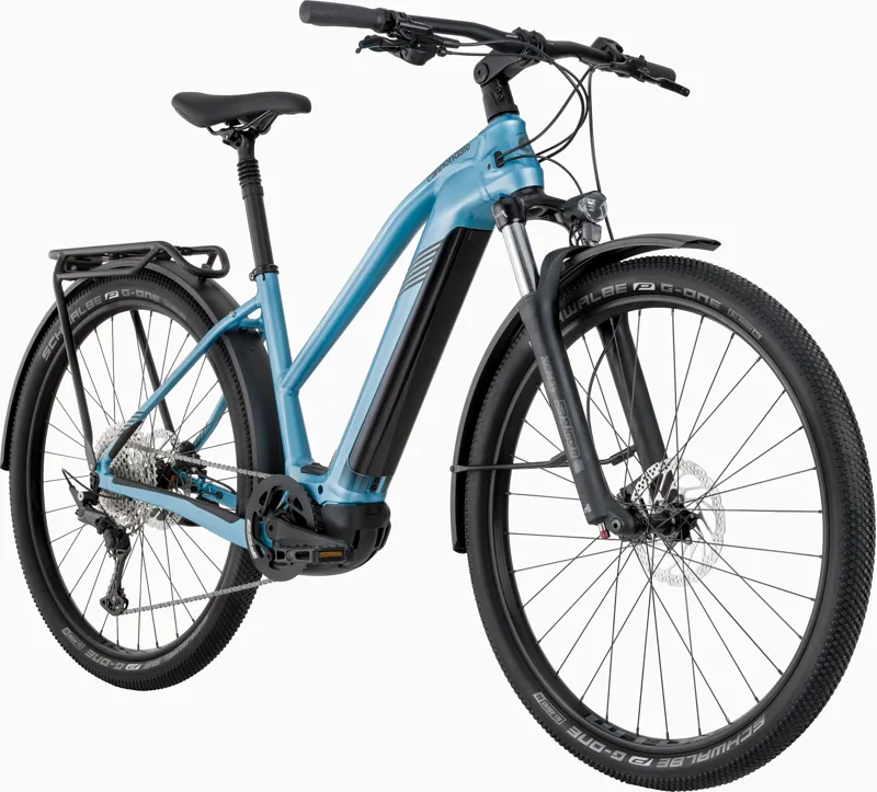 Cannondale Tesoro Neo X 2 Remixte Trapeze Frame Electric Touring Bike Alpine Blue-1