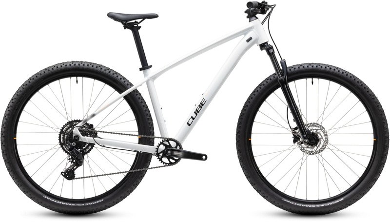 Cube Aim One Hardtail Mountain Bike 2027 Metallic White/Black