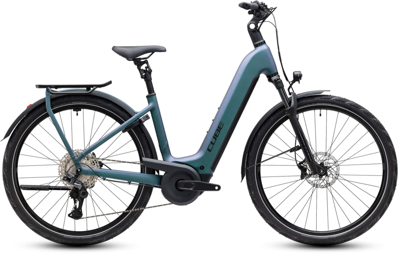 Cube Kathmandu Hybrid Pro 800 Easy Entry Electric Bike 2027 Smaragd Grey