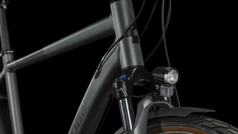 Cube Touring EXC Urban Hybrid Bike 2024 Grey/Metal-1