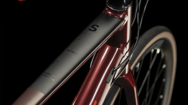 Cube Attain SLX Road Bike 2024 Deep Red/Red-1