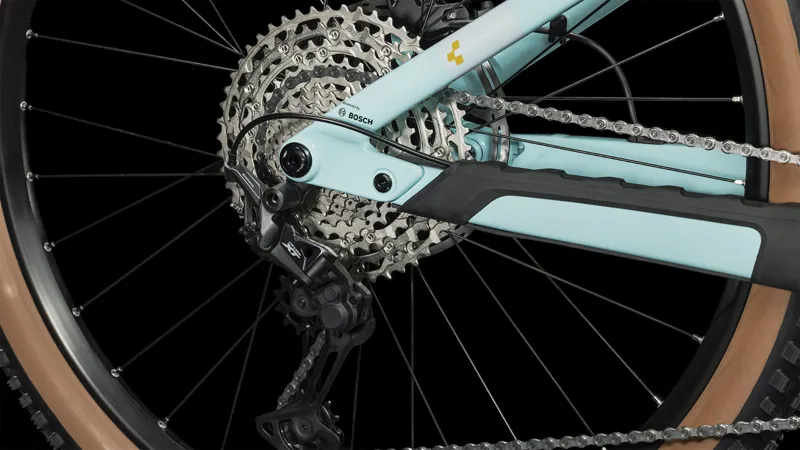 Cube Stereo Hybrid 140 HPC Race 750 Electric Mountain Bike Dazzle/Orange-4