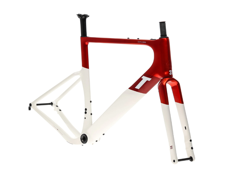 3T Exploro Racemax Italia Carbon Gravel Bike Frameset Red/White-1
