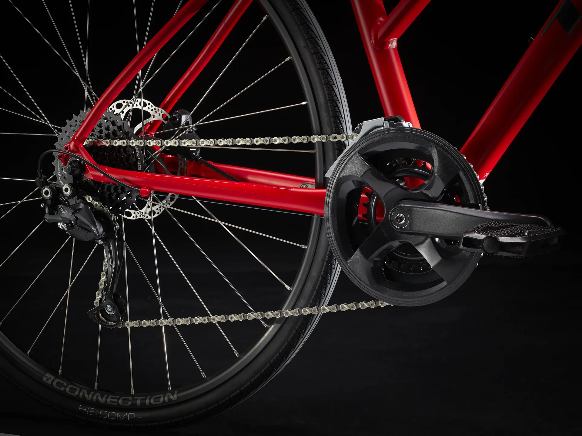 Trek FX Disc Stagger Frame City Hybrid Bike Viper Red