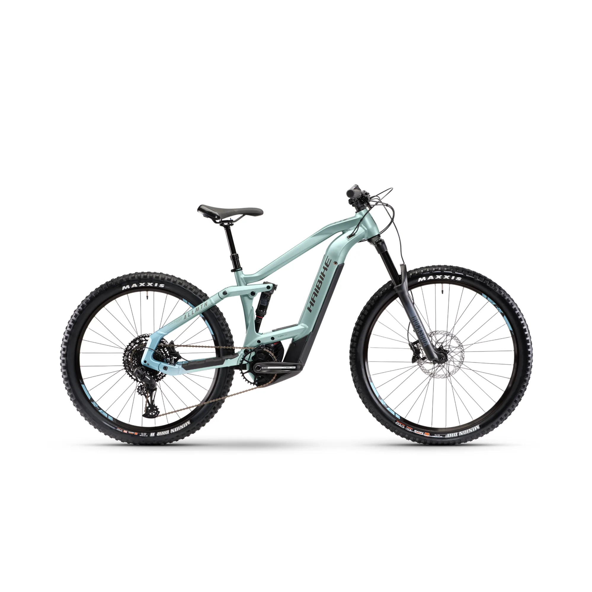 Haibike AllMtn 3 625Wh Electric Mountain Bike Metal Cyan Black