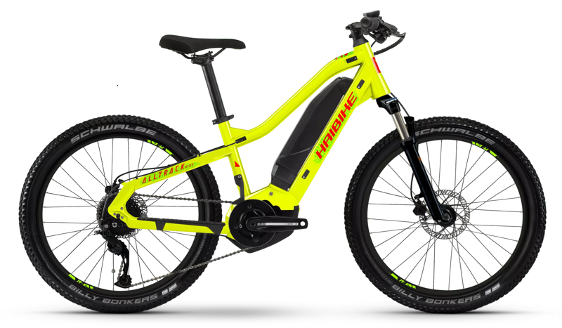 Haibike AllTrack Kids Electric Mountain Bike Lime Green