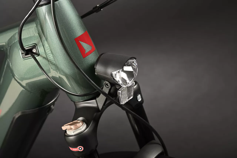 Haibike Trekking 5 High Electric Hybrid Bike Olive/Red -1