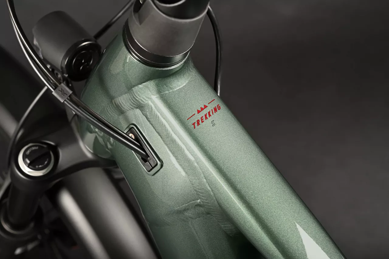 Haibike Trekking 5 High Electric Hybrid Bike Olive/Red -4